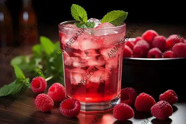 Delightful Raspberry Fizz: Refreshing Flavor.