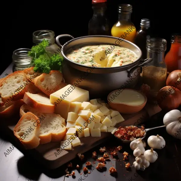 Mouthwatering Swiss Cheese Fondue.