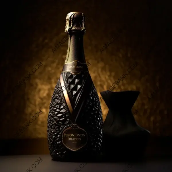 Stylish Dom Perignon Klein Bottle with Popping Cap