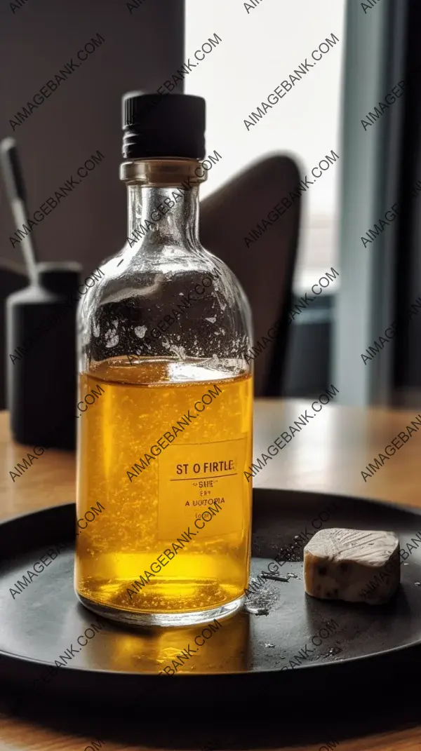 Sleek Bottles of Oil and Salt on Table