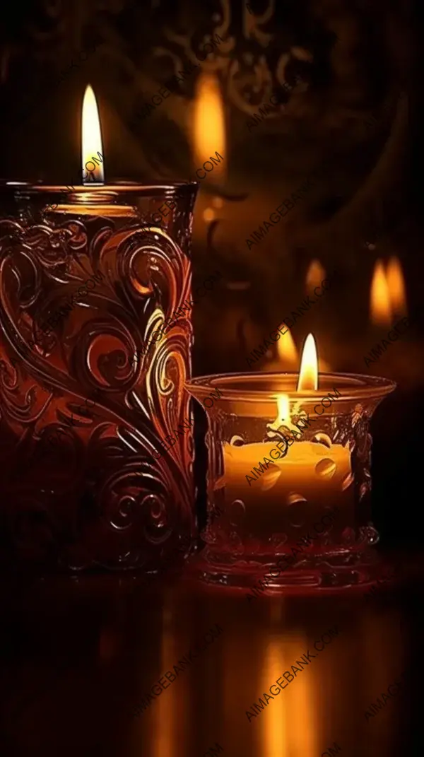 The dynamic background enhances the candlelight in the photo.