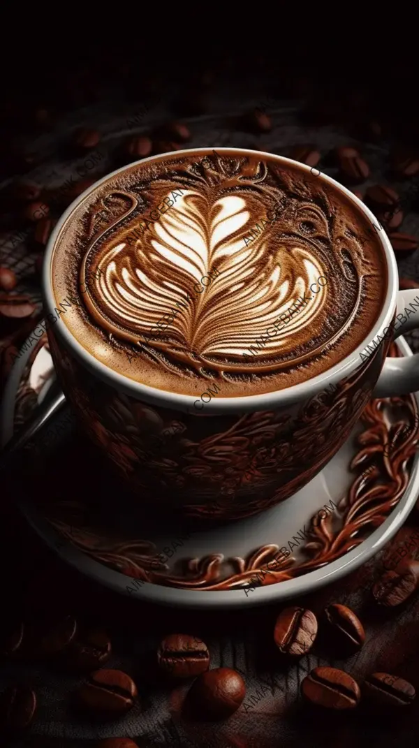 The photo of the most delicious coffee demonstrates realistic photography with dynamic composition.