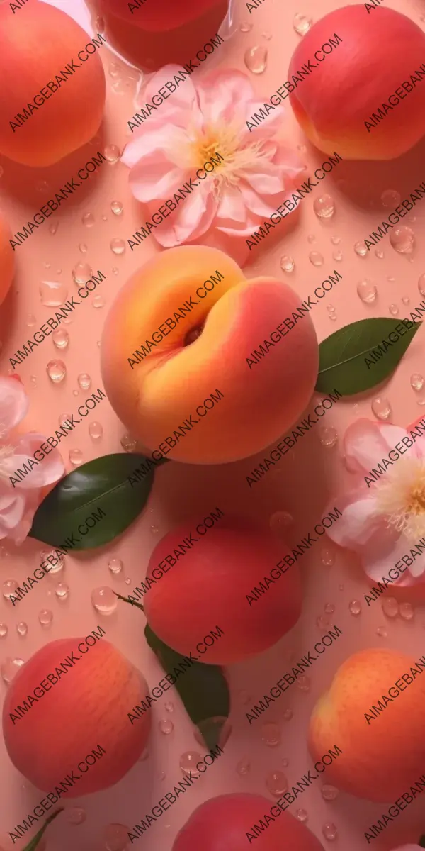 Intriguing composition showcasing a pretty, peachy, and peaceful overhead view with hyperrealism