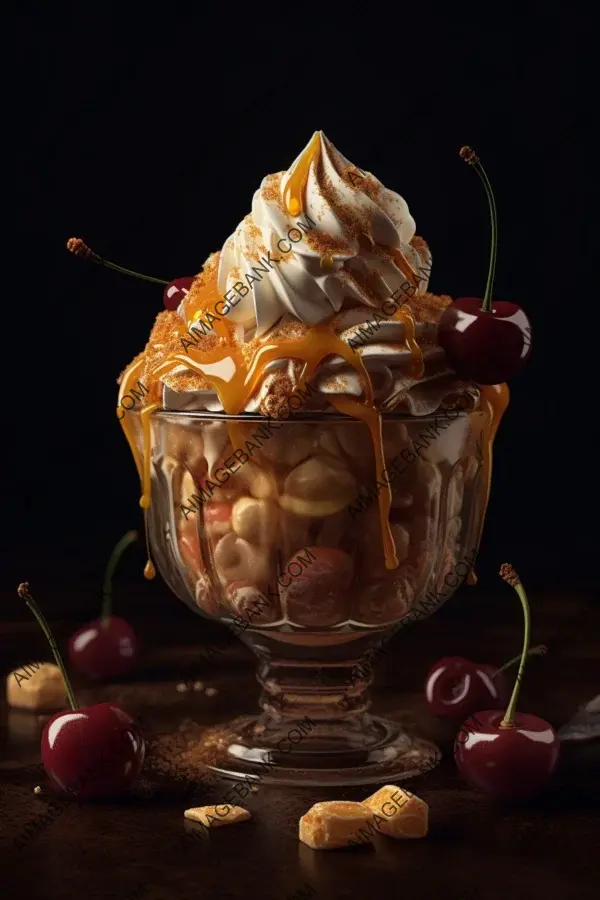 Caramel Syrup Sundae Delight