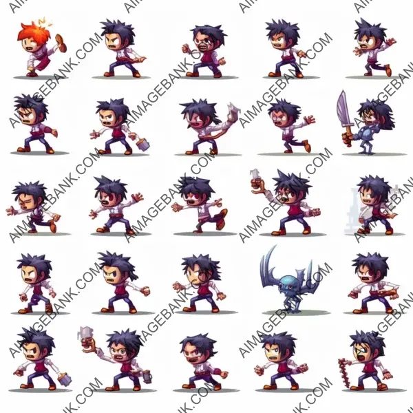 Complete Spritesheets for Videogame Character Animation