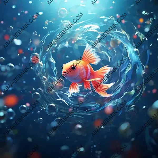 Fluid underwater swimming animation for animated character