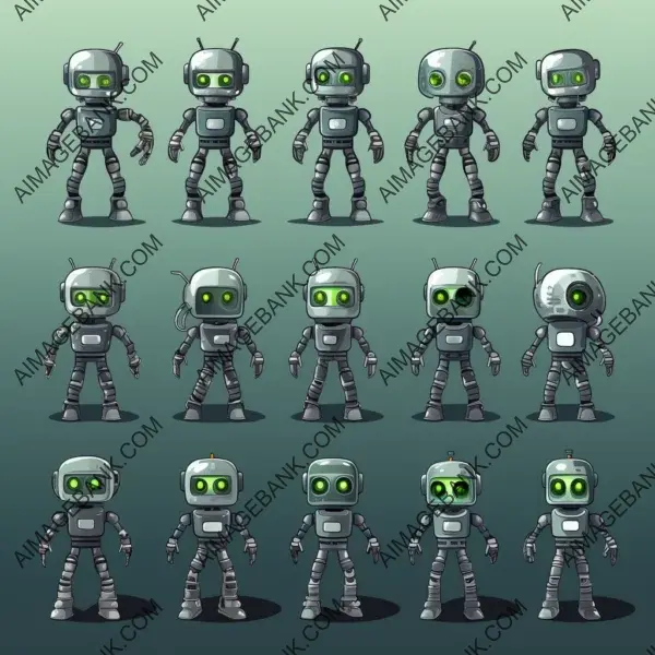 Sprite sheet showcasing character&#8217;s walking animation