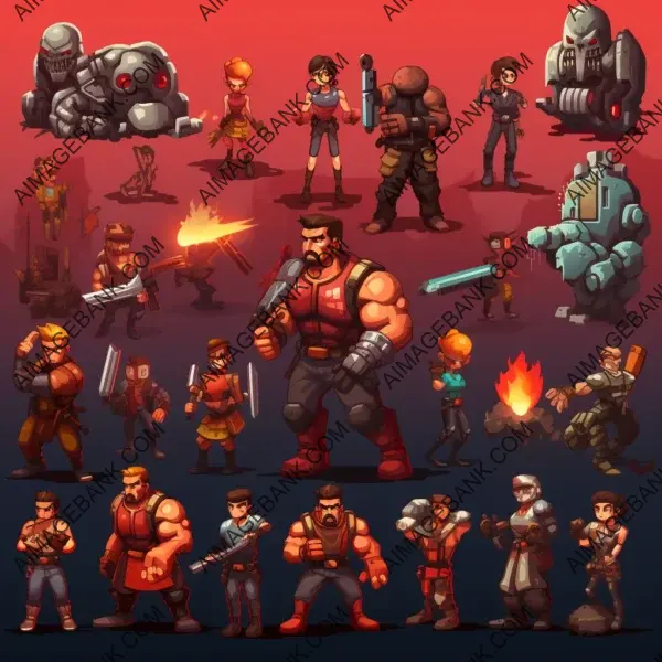 Creating a high-resolution sprite sheet for the main character in a 2D beat &#8217;em up platformer game