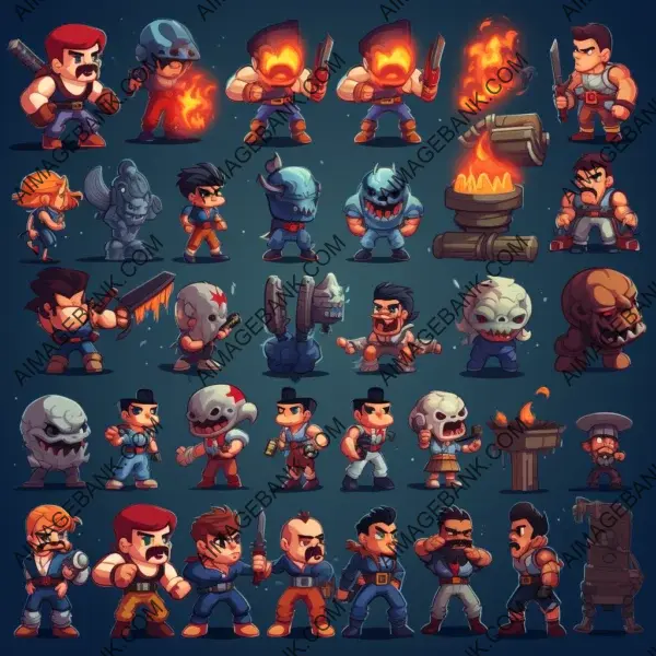 Designing a high-resolution sprite sheet for the main character in a 2D beat &#8217;em up platformer game