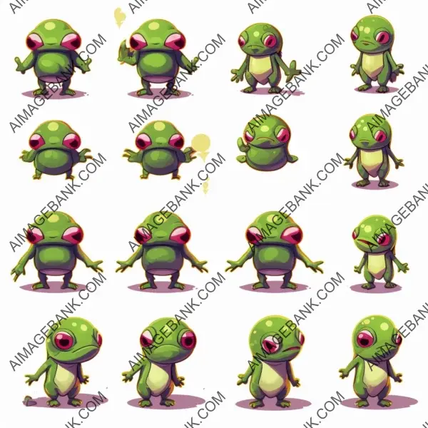 Creating a sprite sheet for a character with a cute frog backpack