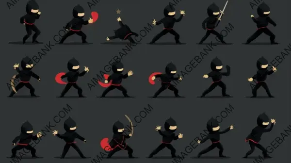 Crafting a spritesheet with animations for a ninja character