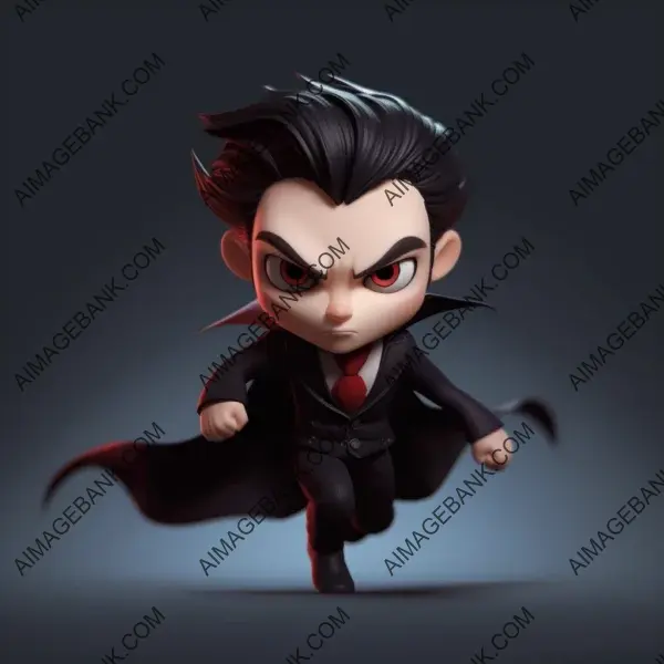 Generate animation for chibi-vampire character