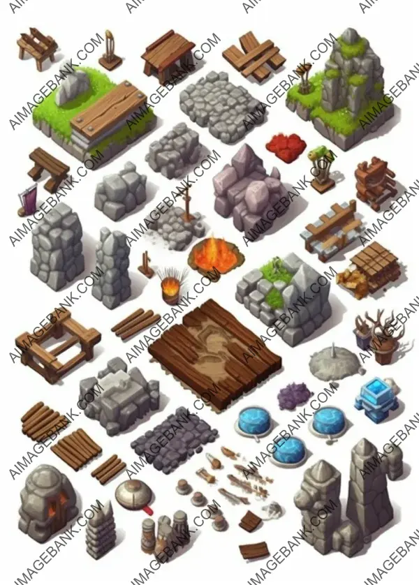 Obtain very detailed pack with isometric perspective resources