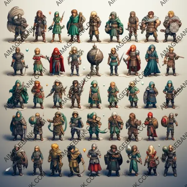 Complete Sprite Sheet: Dungeons and Dragons, Top-Down View