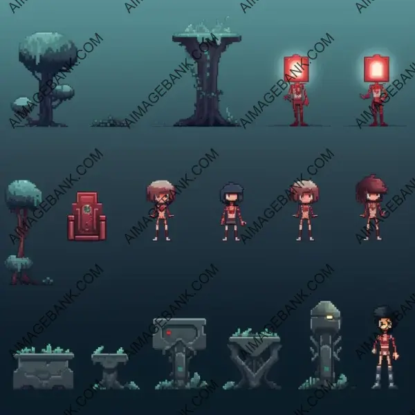 Complete Sprite Sheet: Run Animation in Pixel Art