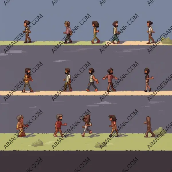 Sprite Sheet for Run Animation in Pixel Art