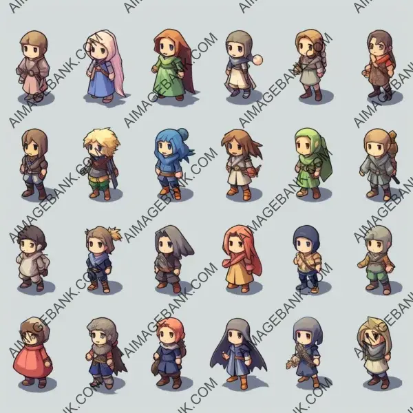 RPG Maker MZ Character Hero Walking Sprites: Complete Sprite Sheet with 576 Frames