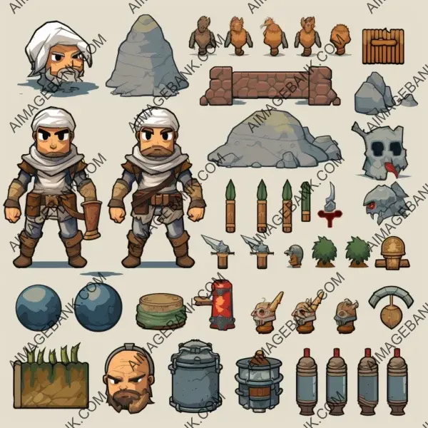 Complete Sprite Sheet: 16-Bit Peasant Enemy for RPG Platformer