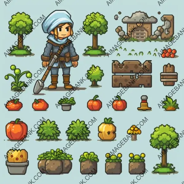 16-Bit Sprite Sheet for Peasant Enemy in RPG Platformer