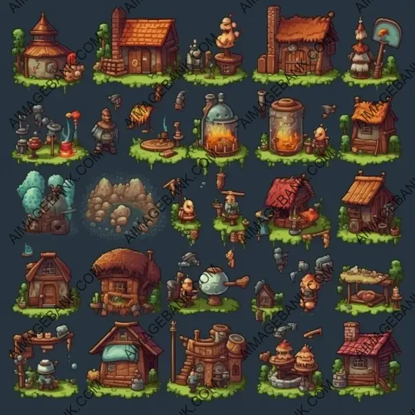 Complete Spritesheet: Pixel Art for Strategy War Videogame