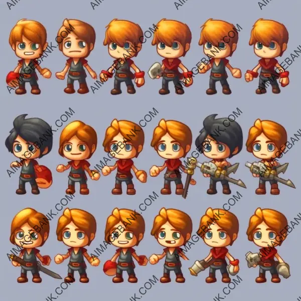 Sprite Sheet for Game Maker Software: RPG Game Character