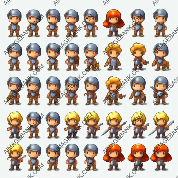 RPG Game Character: Complete Sprite Sheet for Game Maker Software