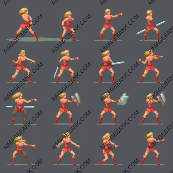 Female Mama Fighter: Sprite Sheet Design