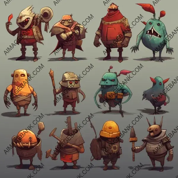 Enemies Assortment Enemy Characters Diff &#8211; Design Engaging and Diverse Enemy Characters