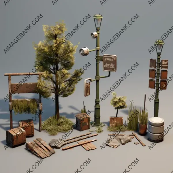 Environmental Props Various Objects &#8211; Design Captivating Game Elements and Objects