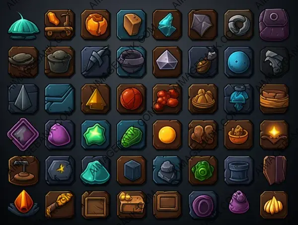 Gaming: Crafting Visually Striking Icon Sets for Crafting Systems