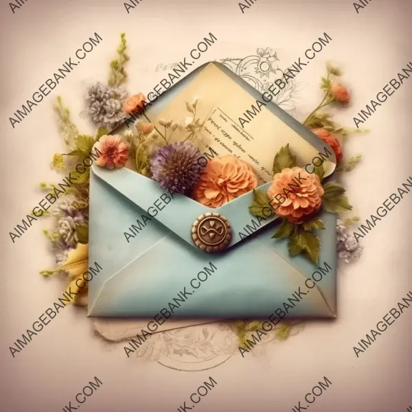 Evoke nostalgia, elegance: envelope featuring flowers