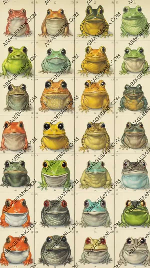 Time-Transporting Grid Frogs Artwork