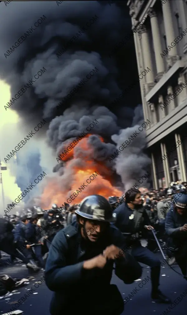 The spirit of defiance: 1968 New York protesters confronting tear gas in the battle for justice