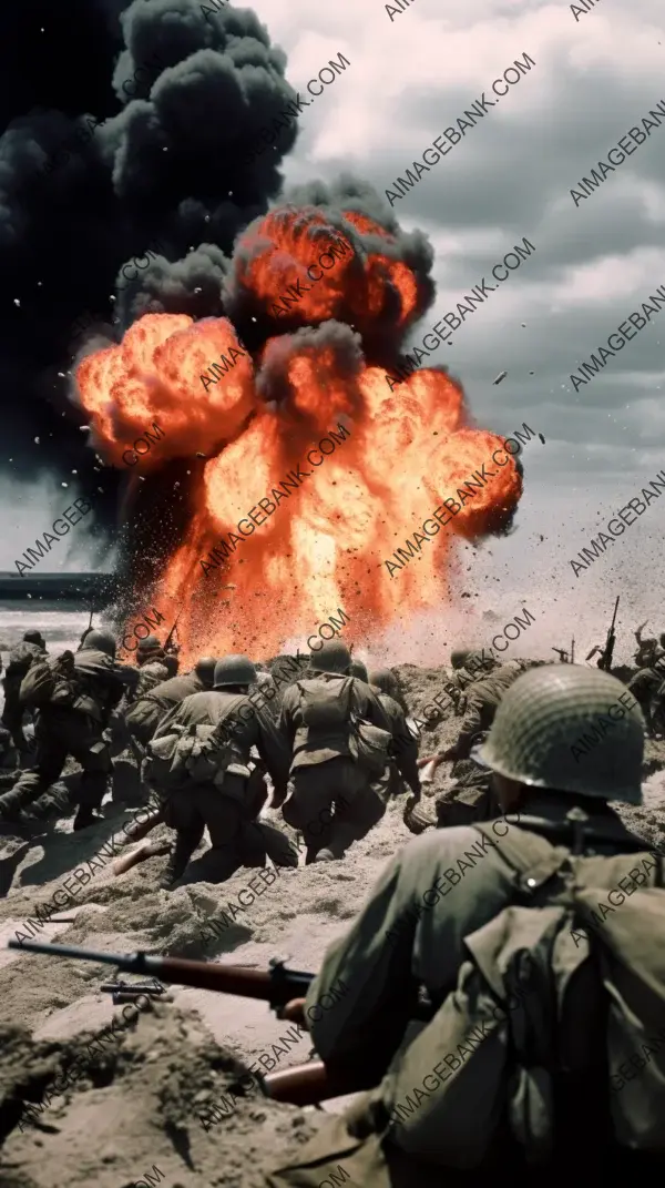 Immersed in history: a vivid and highly detailed colorized depiction of Operation Overlord