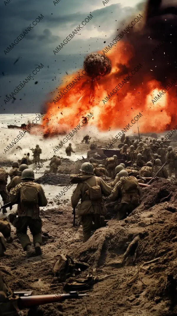 The essence of valor: a colorized and meticulously detailed portrayal of Operation Overlord