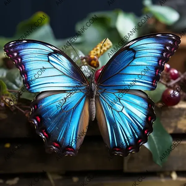 Graceful dance of Morpho butterflies in blue