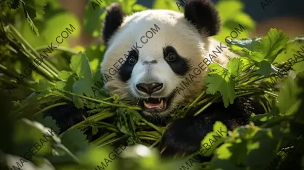 Munching giant panda: a delightful photograph