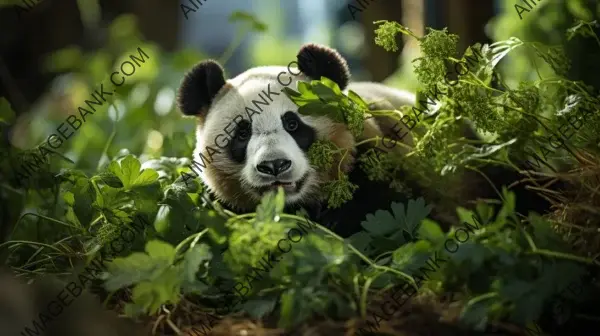 Capturing the giant panda&#8217;s munching moment