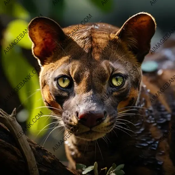 A frame for the elusive fossa, the cat-like carnivore