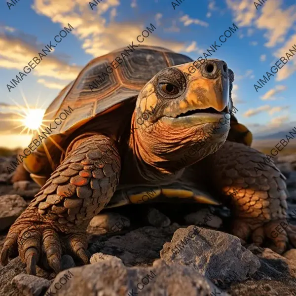 Serene and ancient tortoises beautifully captured in a frame