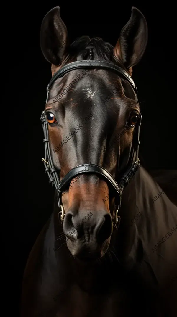Hyper-realistic photo of an award-winning horse, beautifully framed