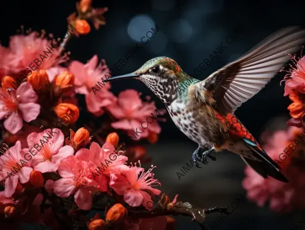 In a frame: the agile hummingbird captured in an aerial ballet