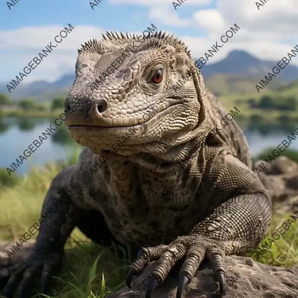 In a frame: immense Komodo dragons captured in their realm