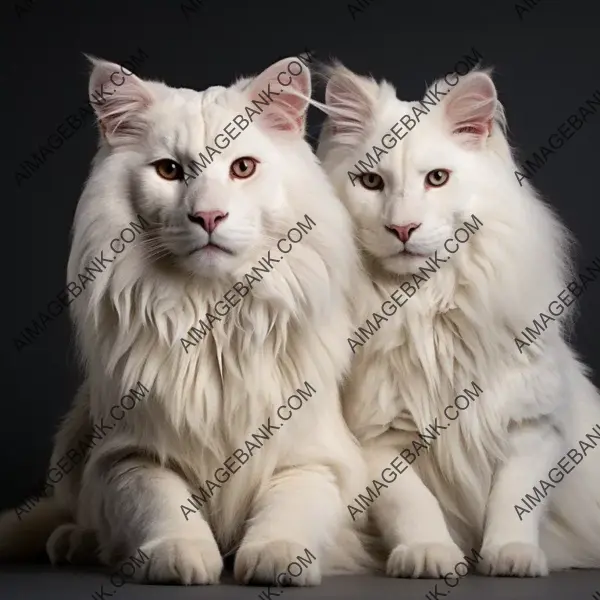 Capturing the rare pair of white lions