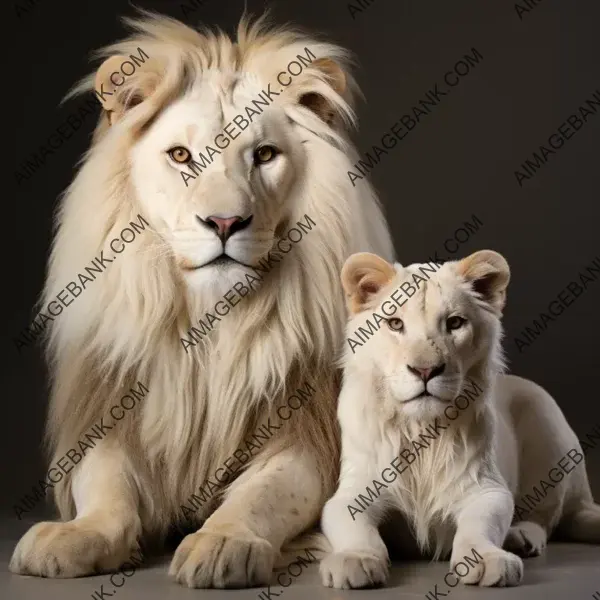 Rare pair of white lions beautifully captured