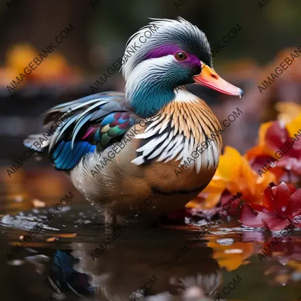 Duck&#8217;s elegant freeze in mesmerizing colors beautifully captured