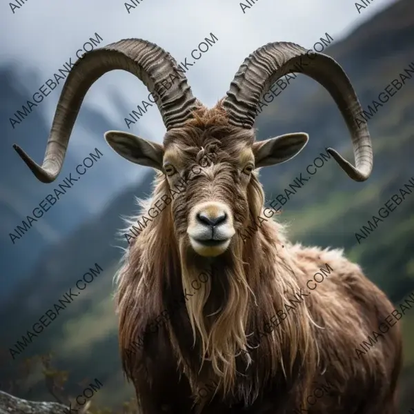 Capturing the impressive markhor with its majestic horns