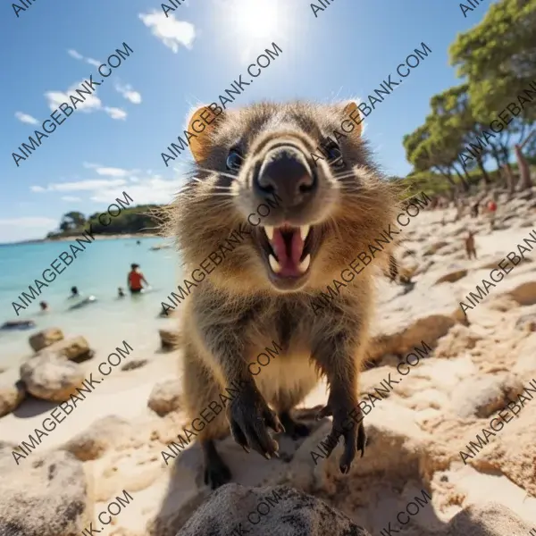 Cheerful quokka with its irresistible smile beautifully photographed