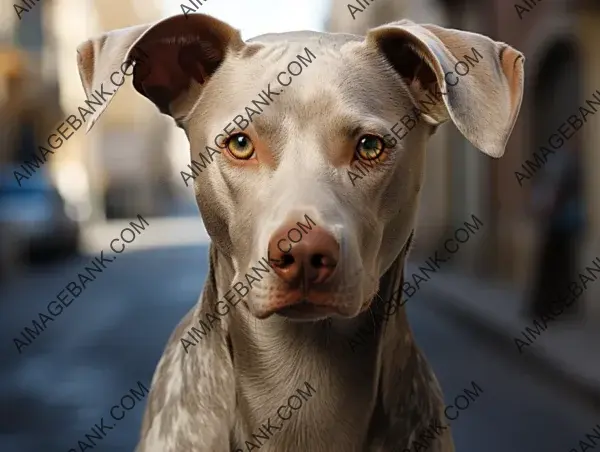 Weimaraner with its sleek silhouette beautifully photographed