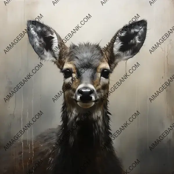 A frame for the photograph of the tufted deer, known for its subtle elegance